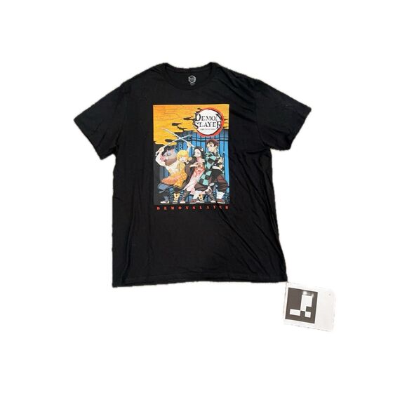 Demon Slayer Anime Characters Graphic Print Short Sleeve Tee T-Shirt Mens XL - Picture 1 of 7